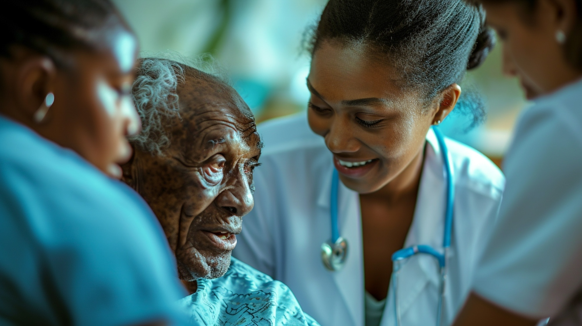 Healthcare professionals providing care